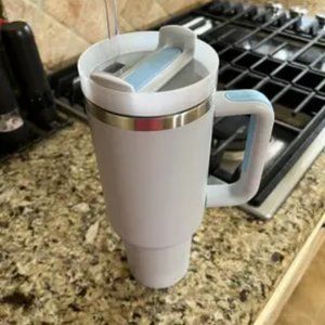 40oz Stainless Steel Double Wall Tumbler With Lid And Handle